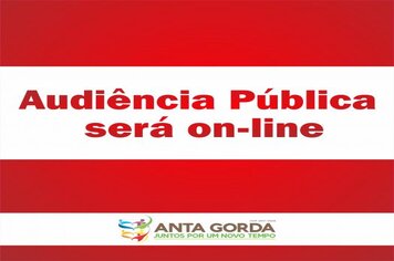Audiência Pública será on-line