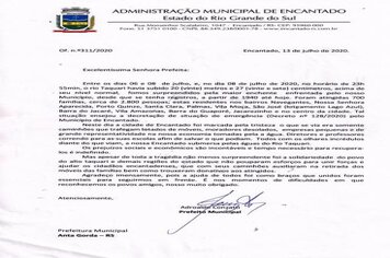 Prefeito de Encantado agradece solidariedade da comunidade antagordense e da região Alta do Vale