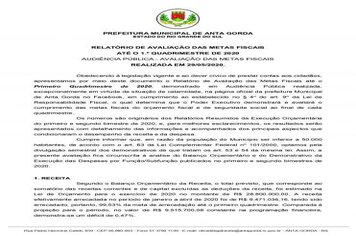 Relatórios da Audiência Pública de 29/05